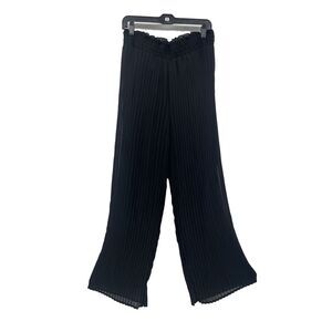 Japna Black Pleated Palazzo Pants